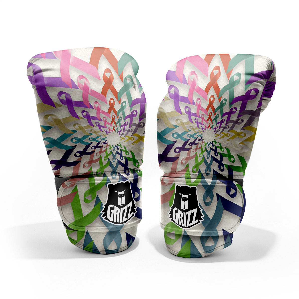 Awareness Mandala Cancer Print Pro Boxing Glove