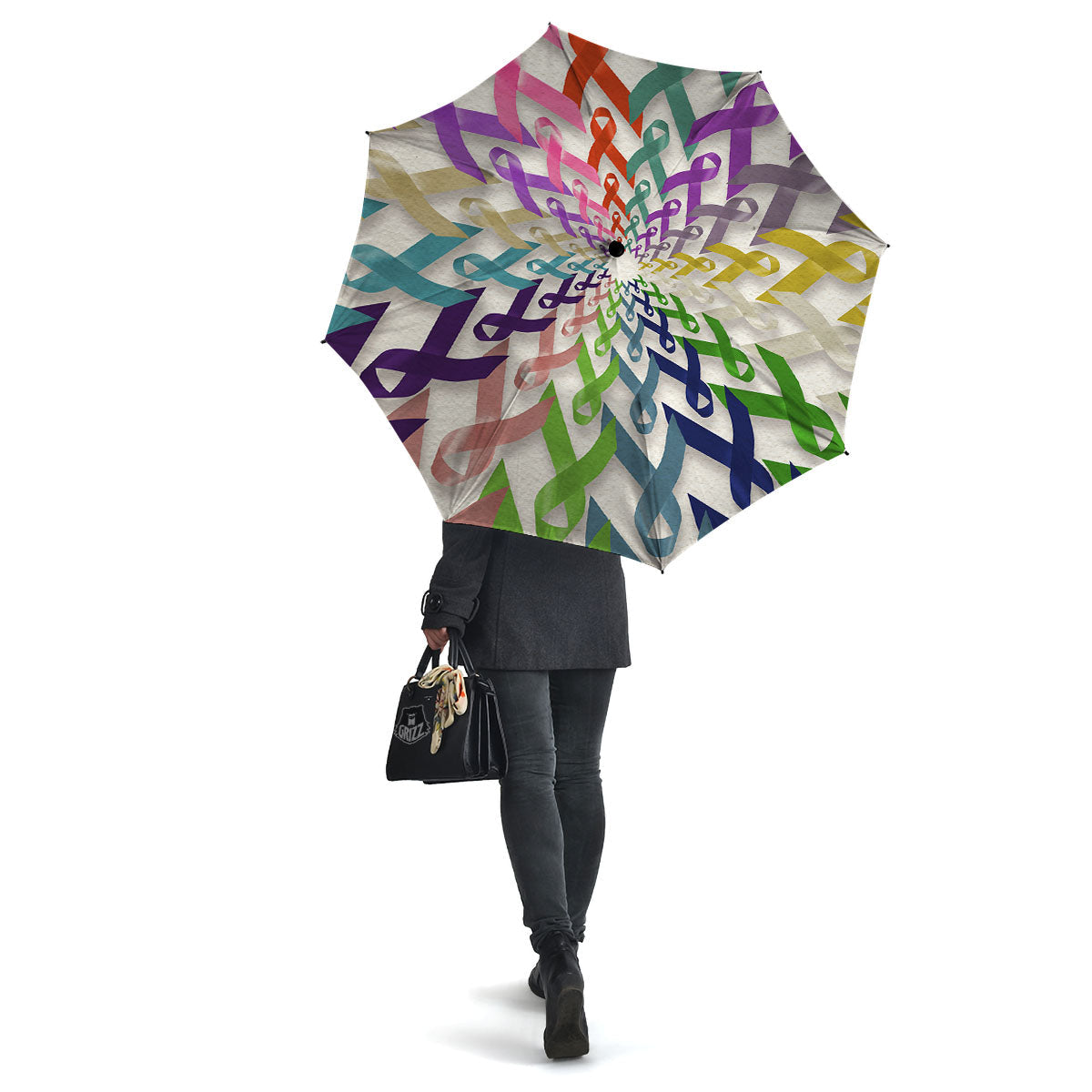 Awareness Mandala Cancer Print Umbrella-grizzshop