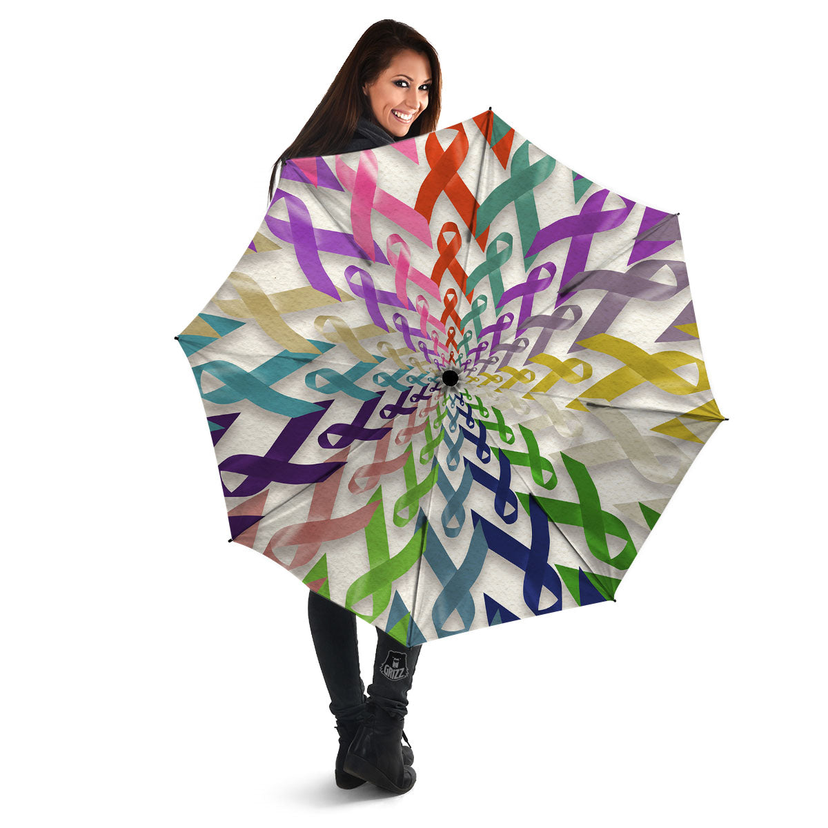 Awareness Mandala Cancer Print Umbrella-grizzshop