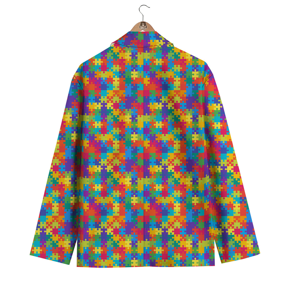 Awareness Puzzle Colorful Autism Print Men's Blazer-grizzshop