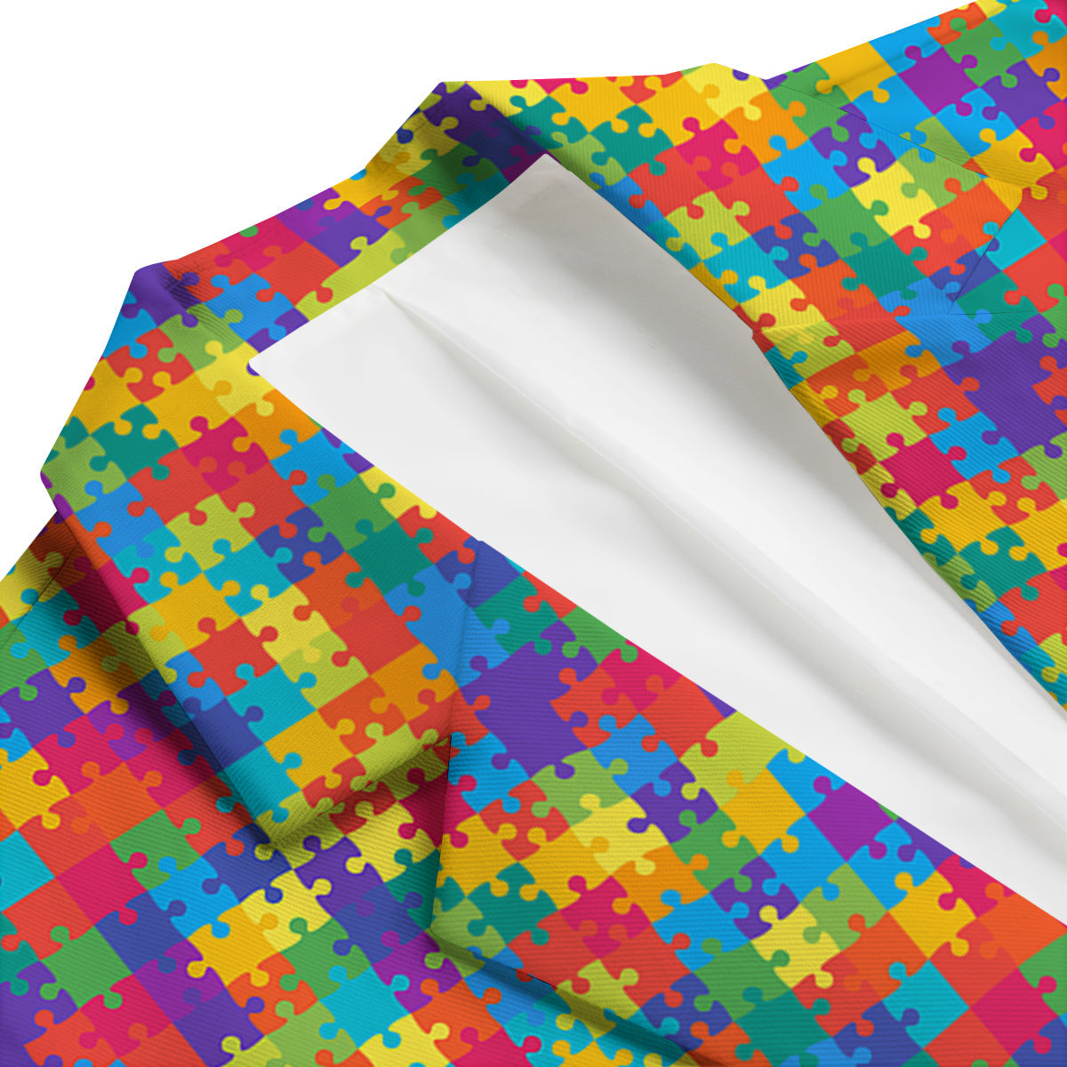 Awareness Puzzle Colorful Autism Print Men's Blazer-grizzshop