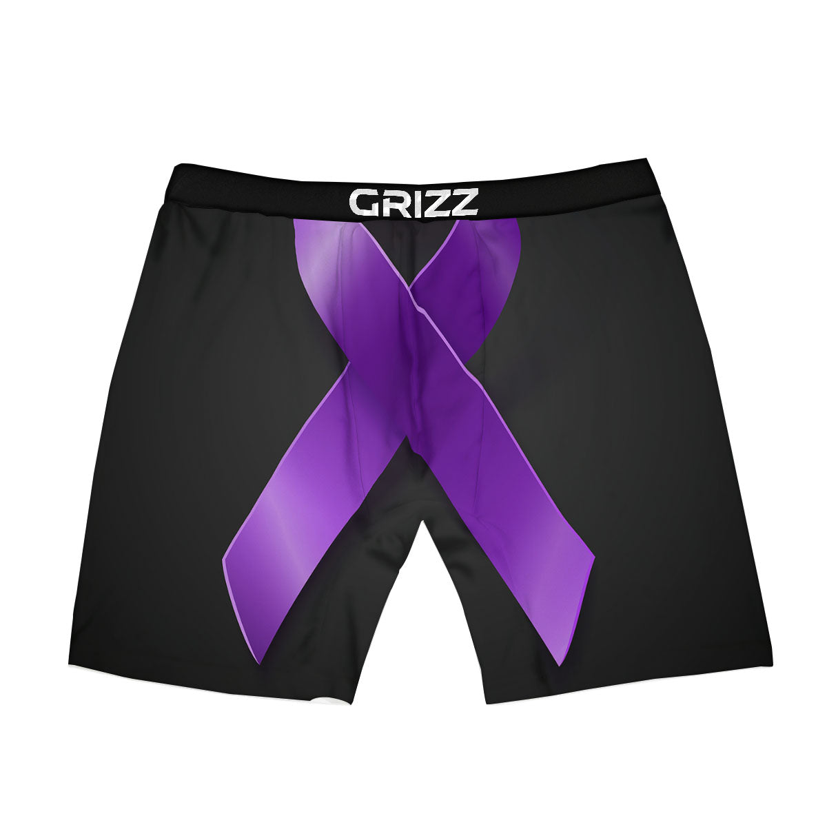 Awareness Ribbon Purple Cancer Print Boxer Briefs-grizzshop