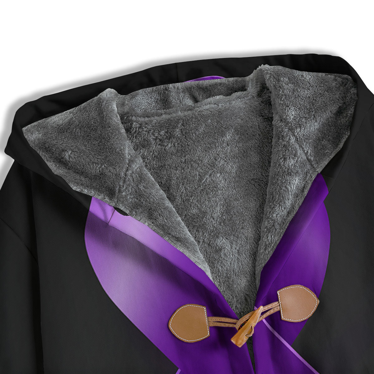 Awareness Ribbon Purple Cancer Print Men's Windbreaker Jacket-grizzshop