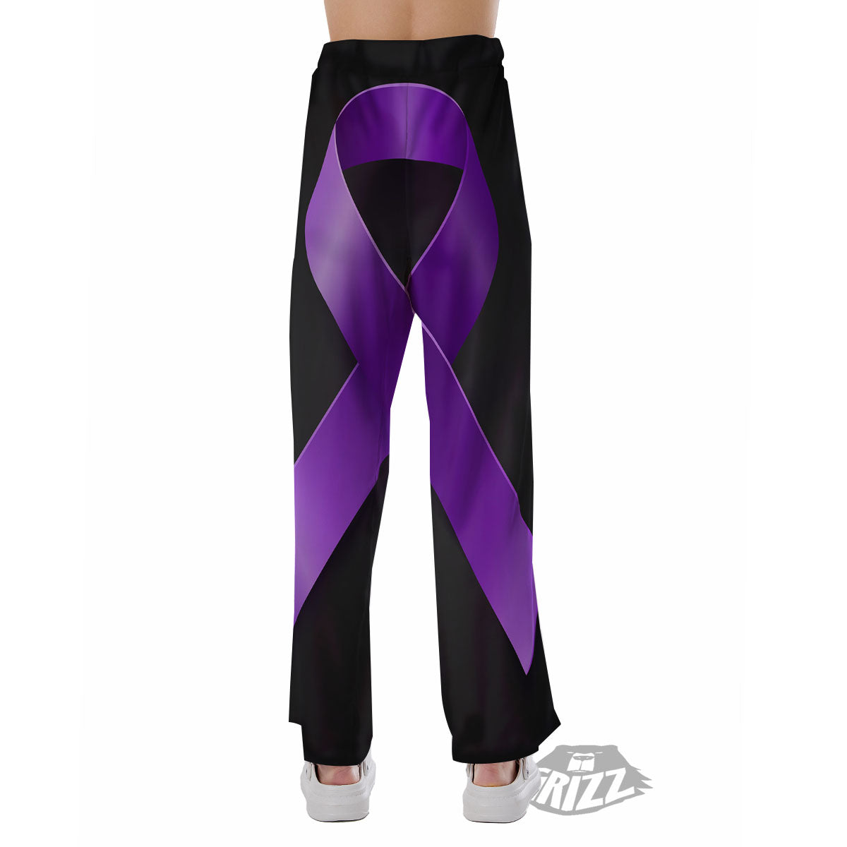 Awareness Ribbon Purple Cancer Print Pajama Pants-grizzshop
