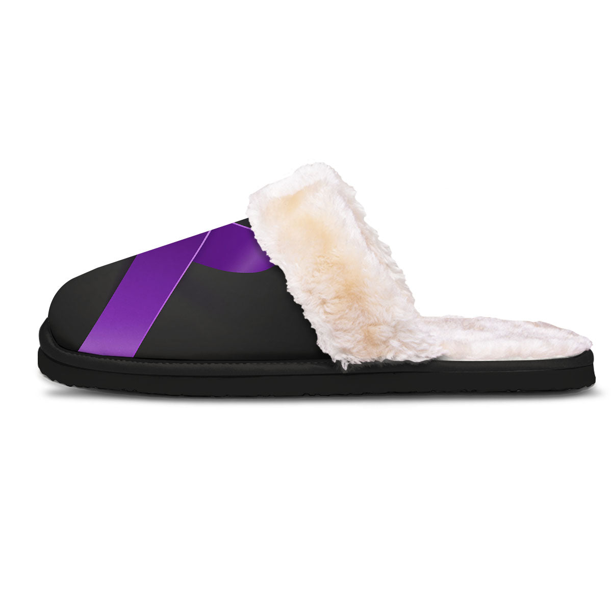 Awareness Ribbon Purple Cancer Print Slippers-grizzshop