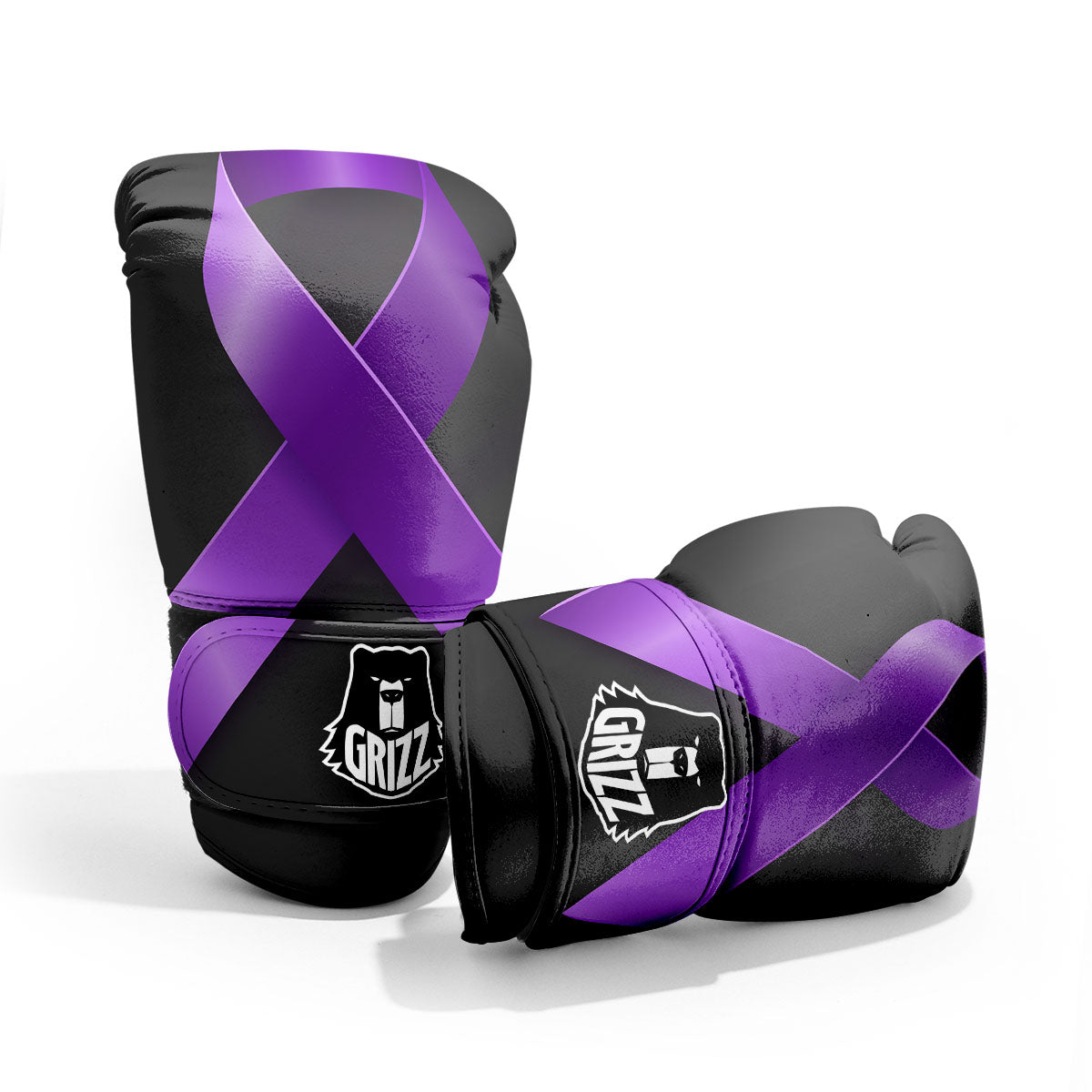 Awareness Ribbon Purple Cancer Print Pro Boxing Glove
