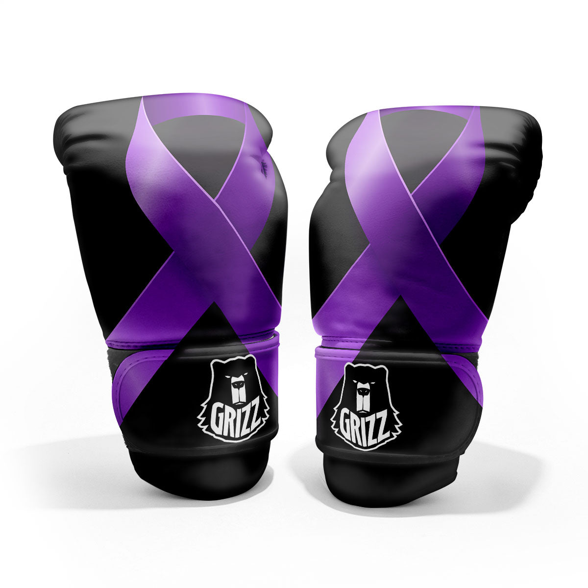Awareness Ribbon Purple Cancer Print Pro Boxing Glove