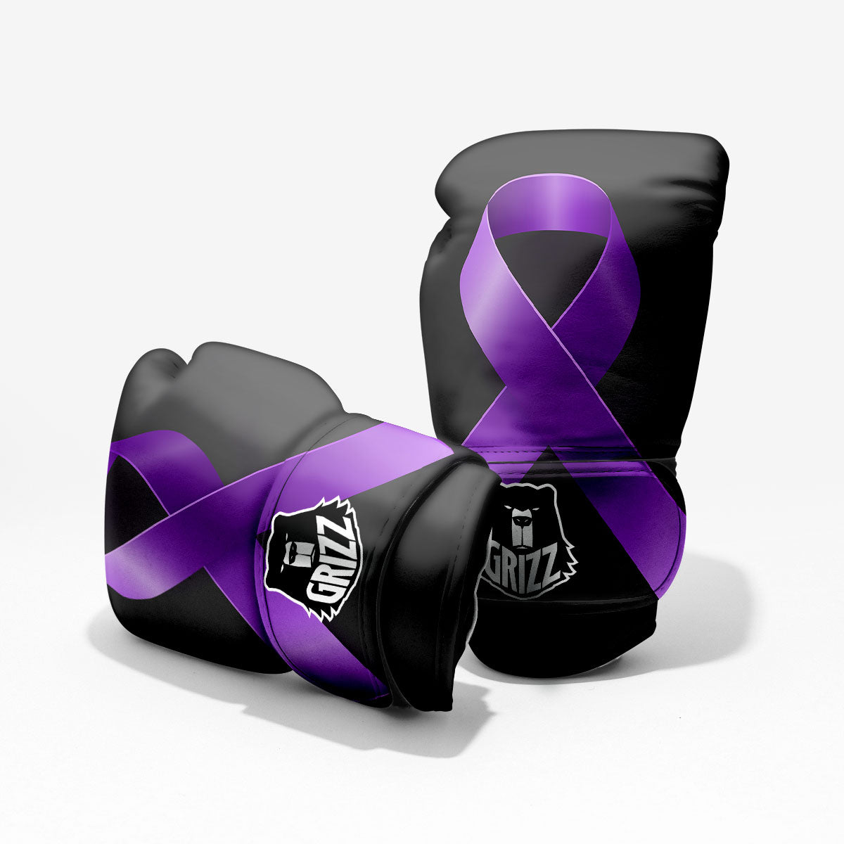 Awareness Ribbon Purple Cancer Print Pro Boxing Glove