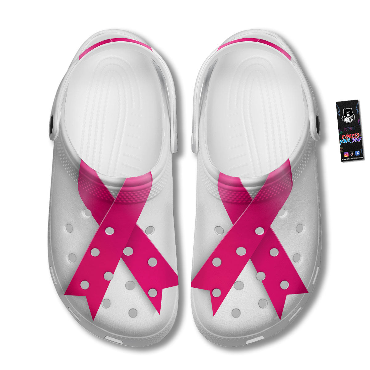 Awareness Ribbons Cancer Print Clog-grizzshop