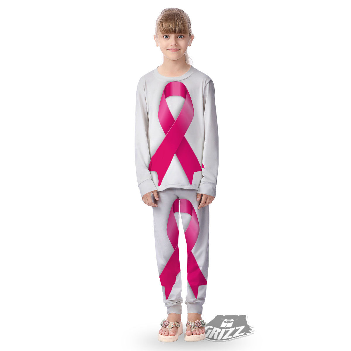 Awareness Ribbons Cancer Print Kid's Pajamas-grizzshop