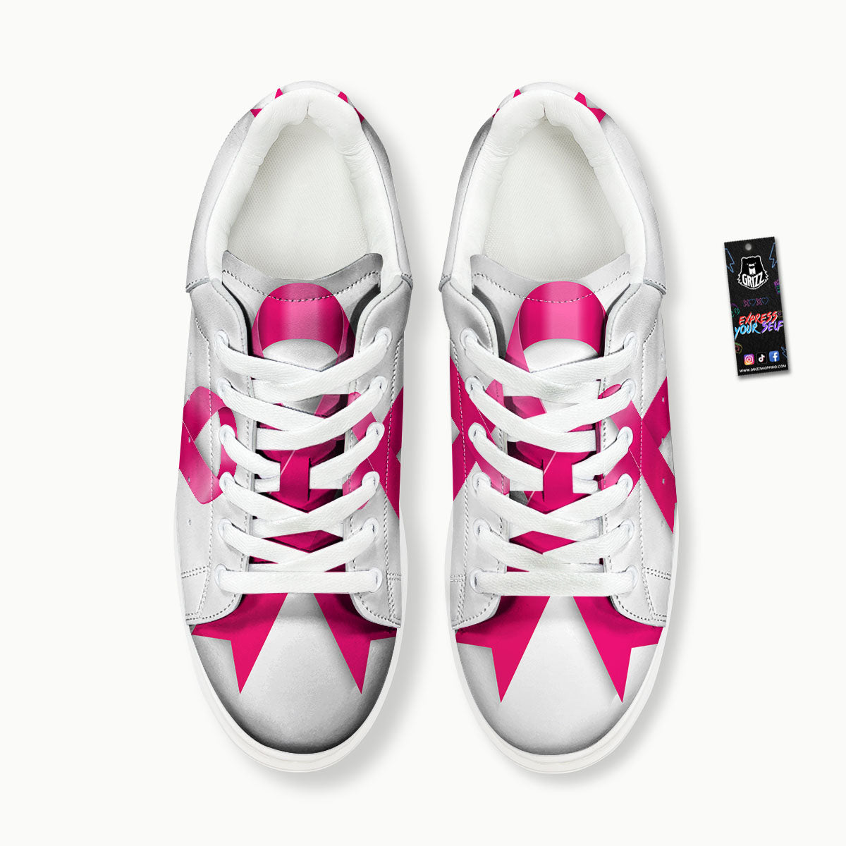 Awareness Ribbons Cancer Print Platform Shoes-grizzshop