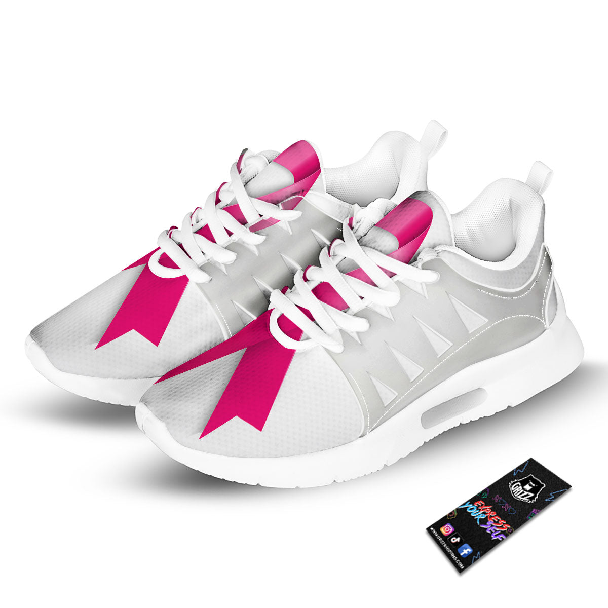 Awareness Ribbons Cancer Print Tennis Shoes-grizzshop