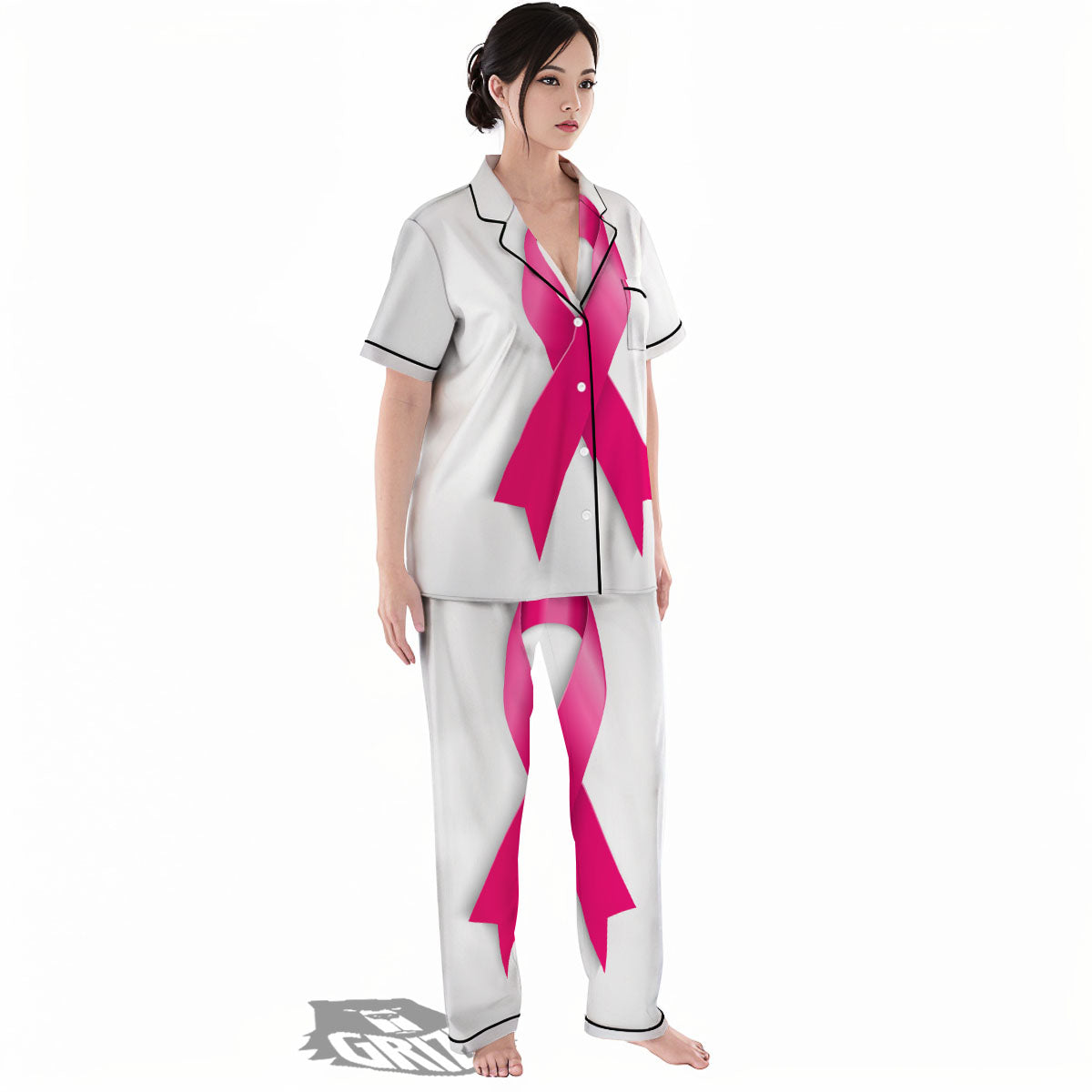 Awareness Ribbons Cancer Print Women's Pajamas Set-grizzshop