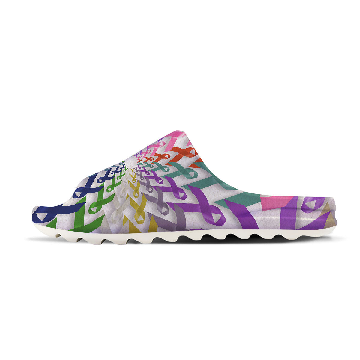 Awareness Mandala Cancer Print Sandals-grizzshop
