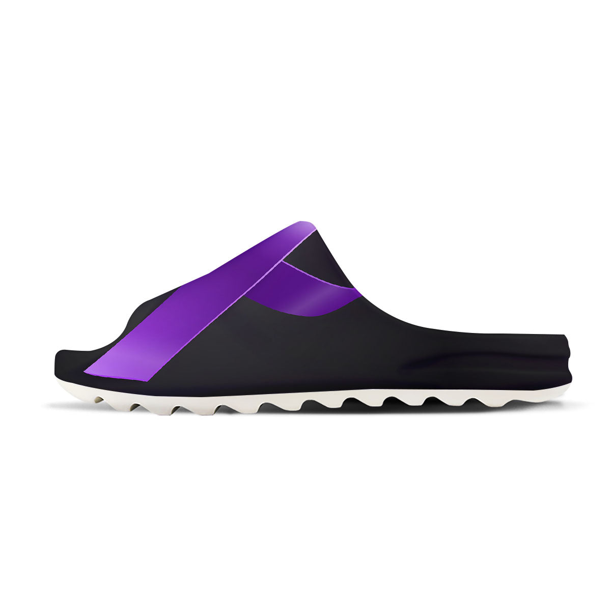 Awareness Ribbon Purple Cancer Print Sandals-grizzshop