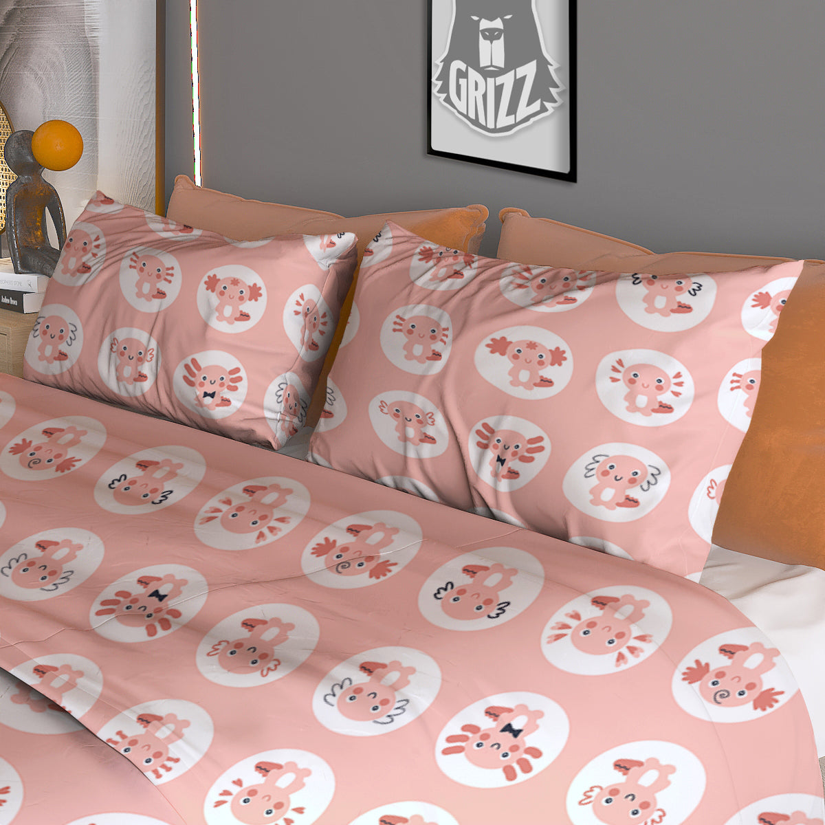 Axolotl Baby Print Pattern Duvet Cover Bedding Set