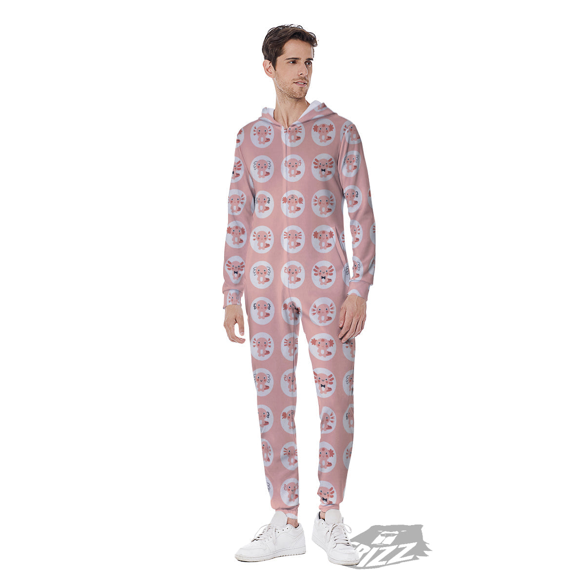 Axolotl Baby Print Pattern Men's Jumpsuit-grizzshop