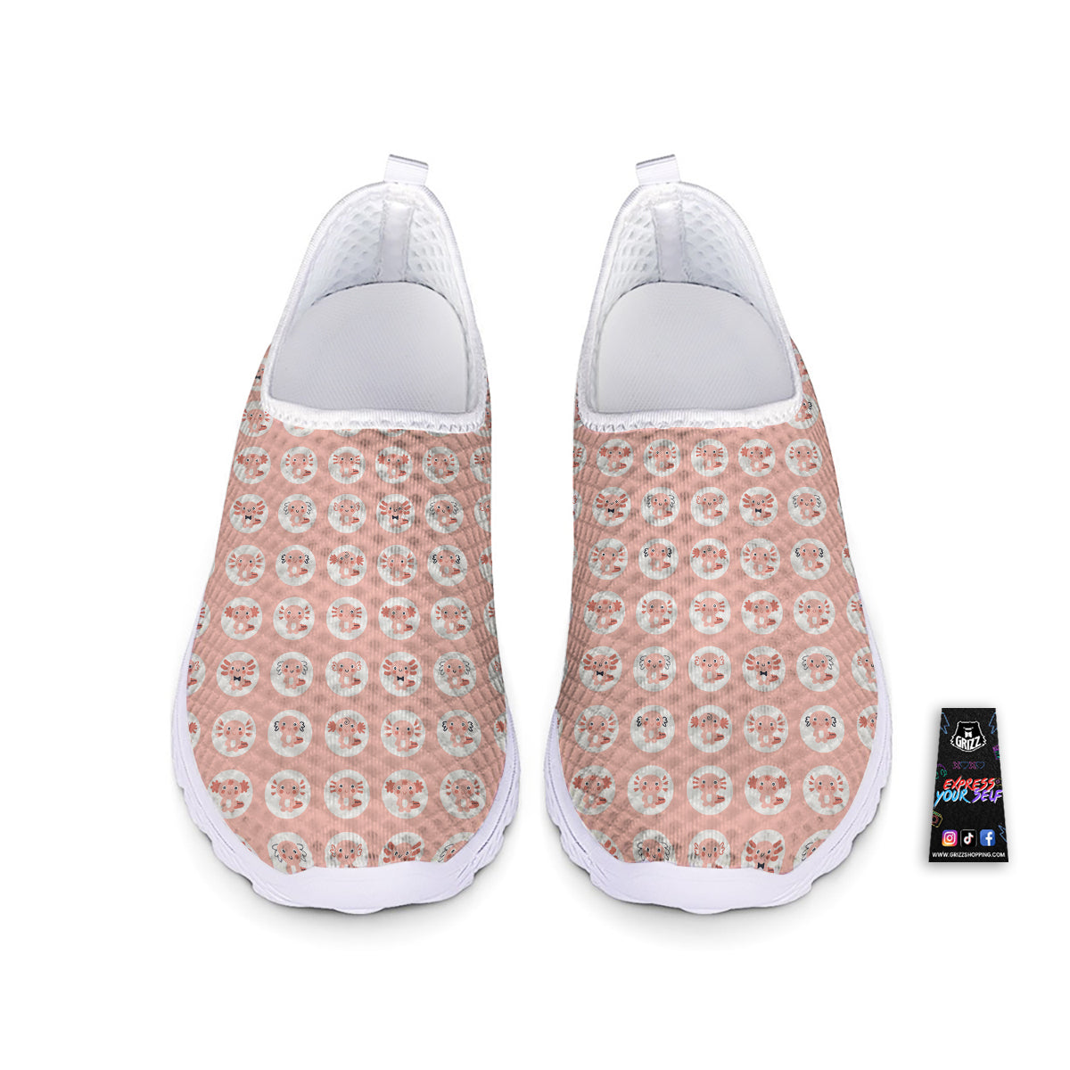 Axolotl Baby Print Pattern Nurse Shoes-grizzshop