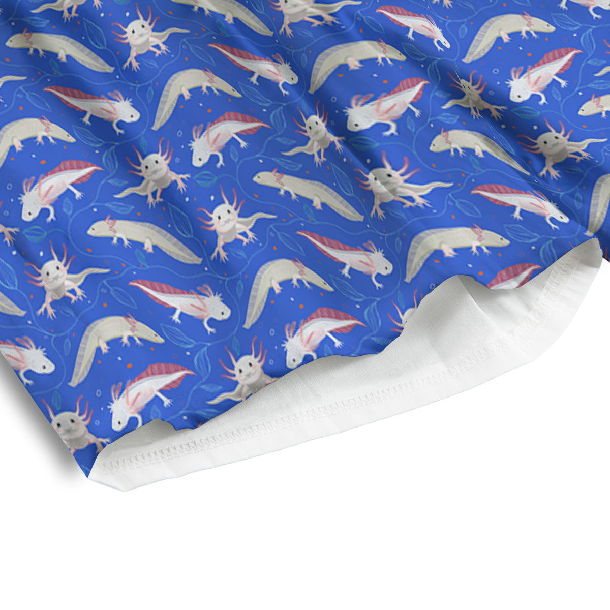 Axolotl Blue Print Pattern Men's Athletic Shorts