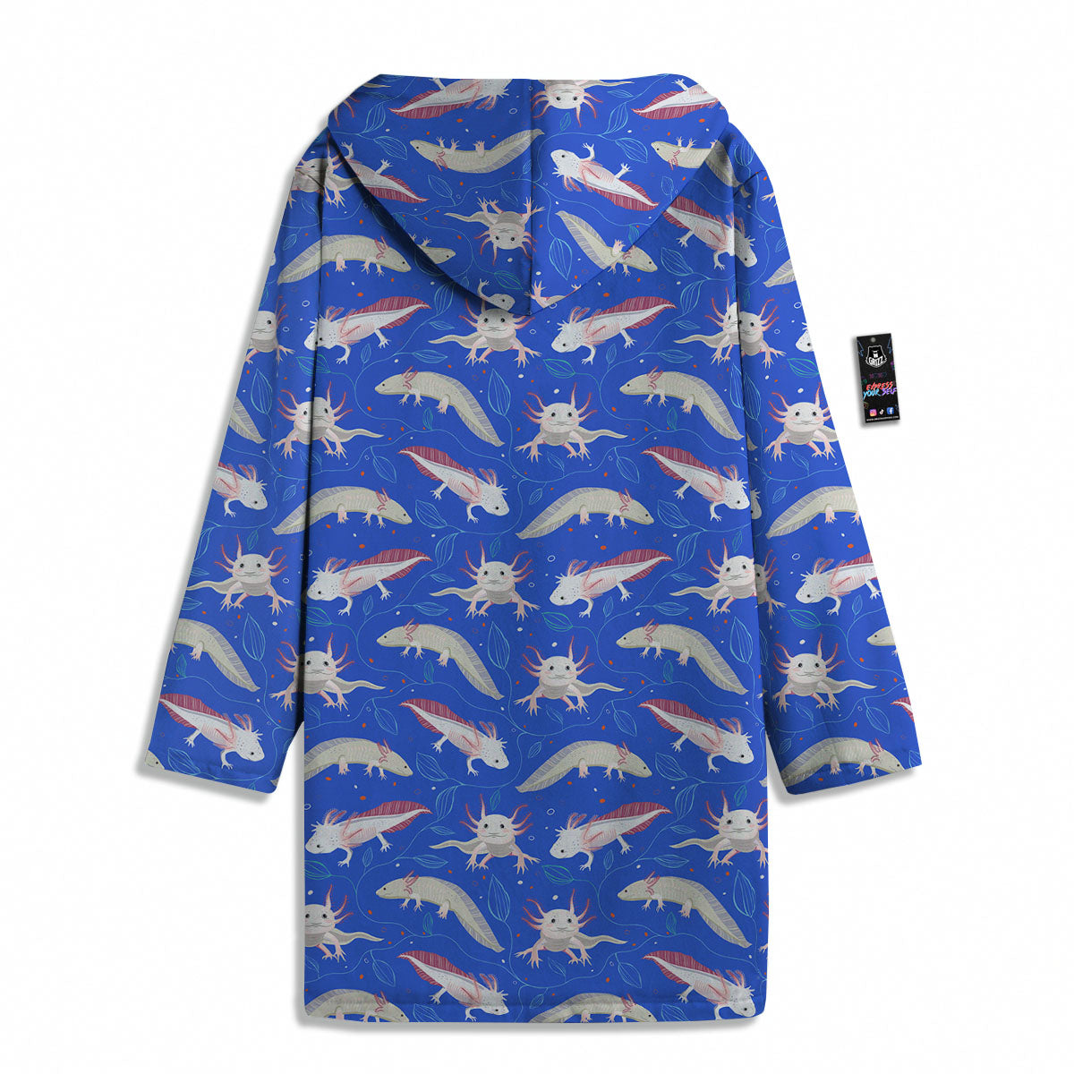 Axolotl Blue Print Pattern Men's Windbreaker Jacket-grizzshop