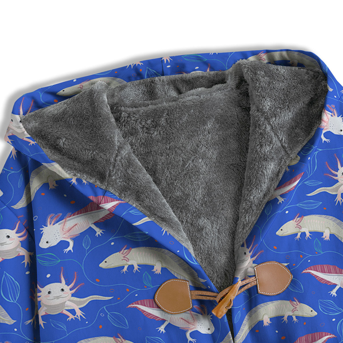 Axolotl Blue Print Pattern Men's Windbreaker Jacket-grizzshop