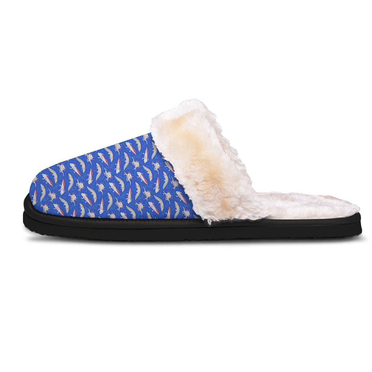 Axolotl Blue Print Pattern Slippers-grizzshop