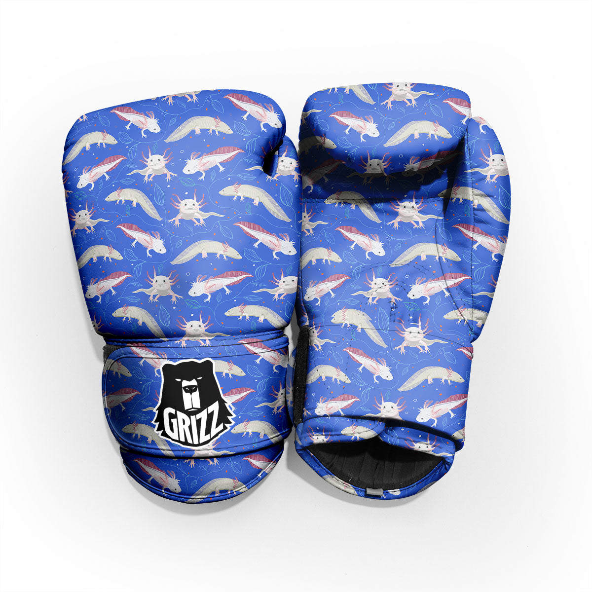 Axolotl Blue Print Pattern Pro Boxing Glove