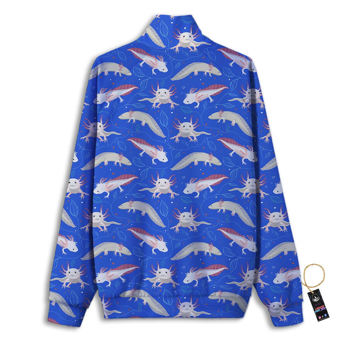 Axolotl Blue Print Pattern Track Jacket-grizzshop