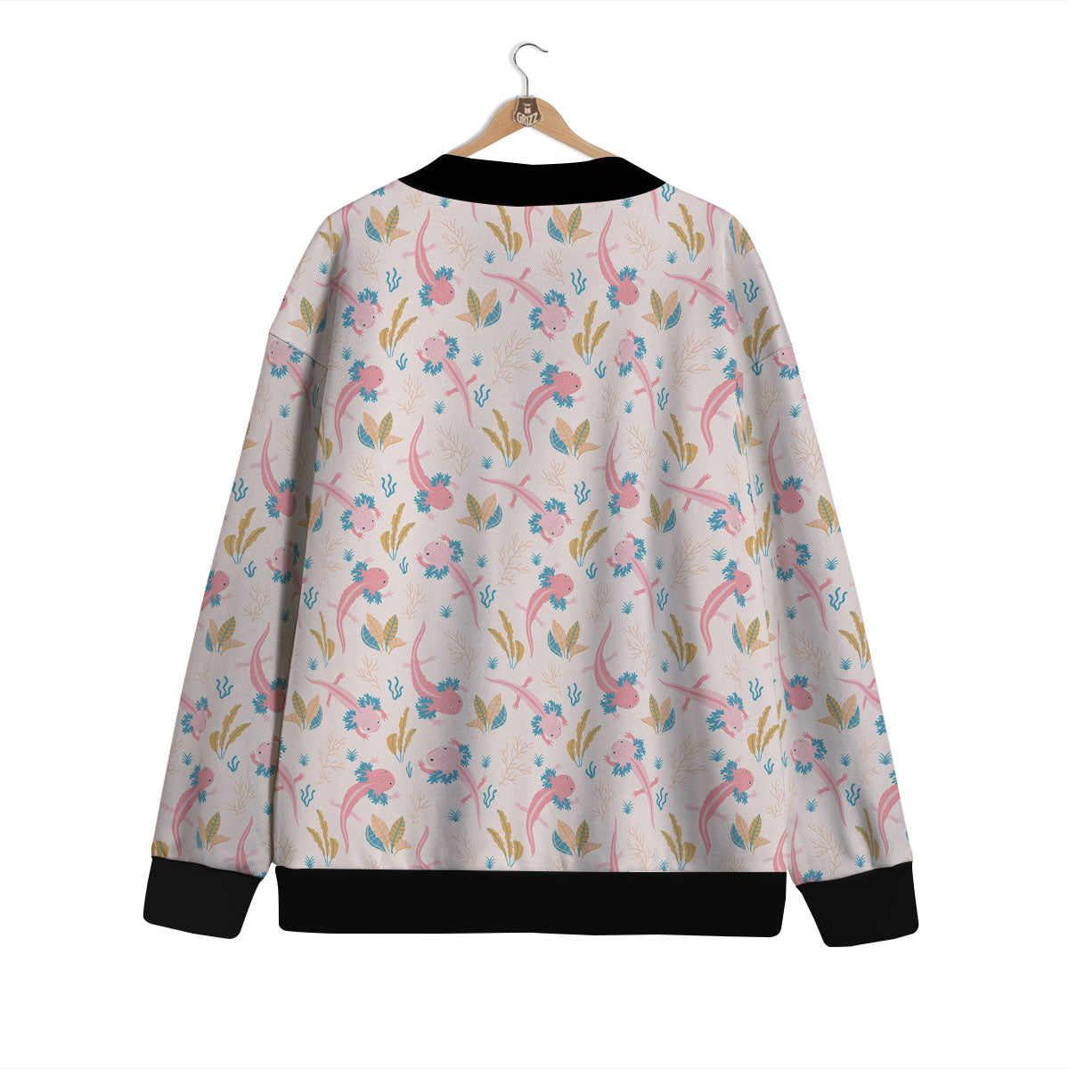 Axolotl Pastel Print Pattern Cardigan-grizzshop