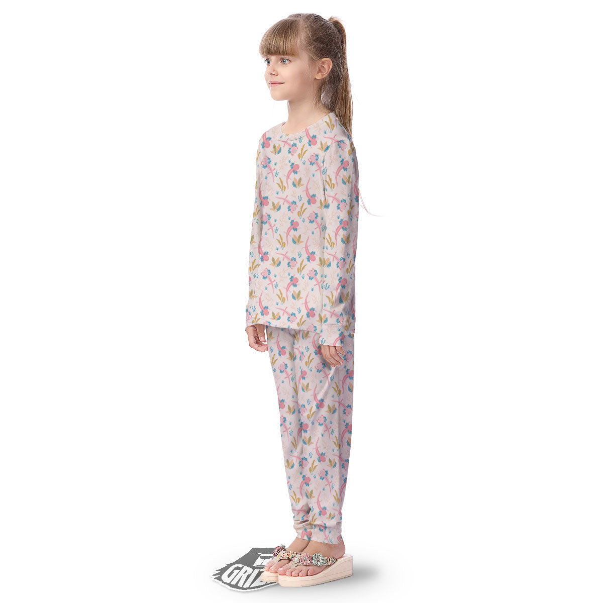 Axolotl Pastel Print Pattern Kid's Pajamas-grizzshop