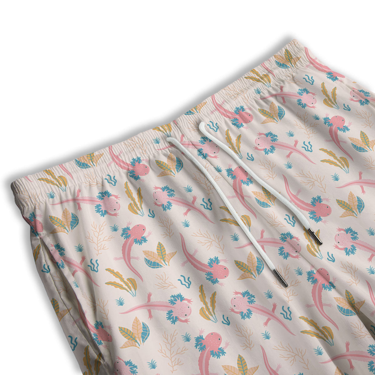 Axolotl Pastel Print Pattern Men's Athletic Shorts