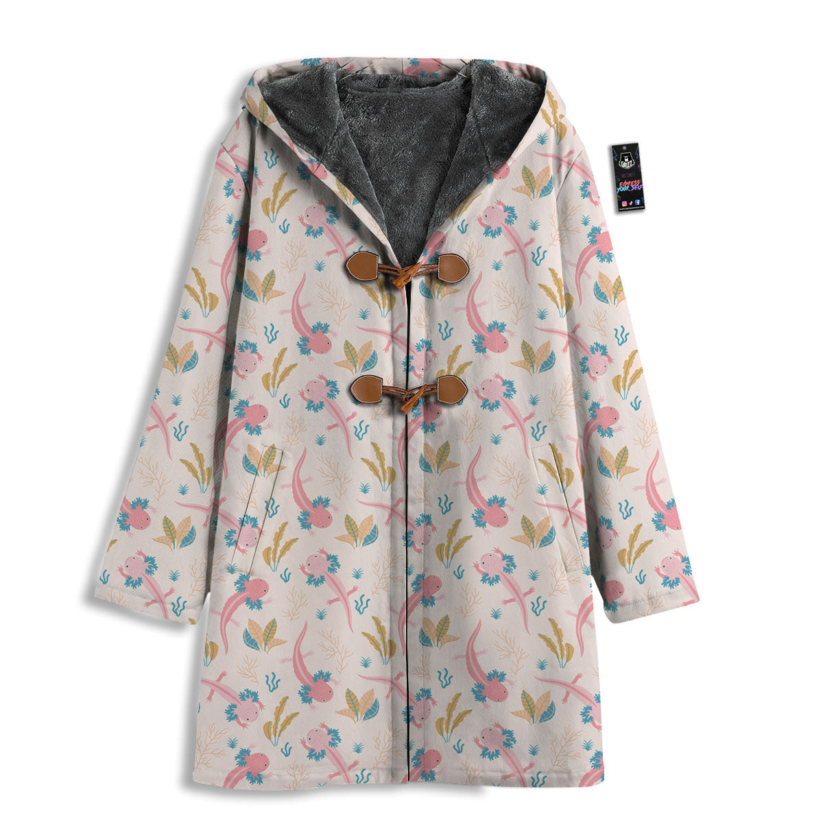 Axolotl Pastel Print Pattern Men's Windbreaker Jacket-grizzshop