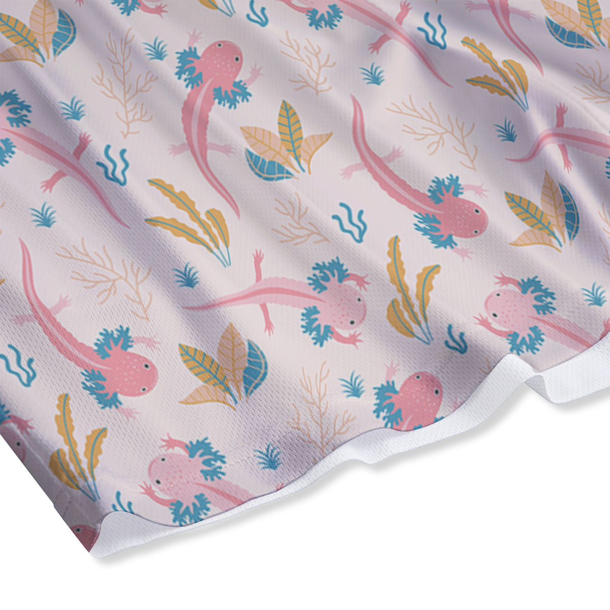 Axolotl Pastel Print Pattern Mesh Shorts