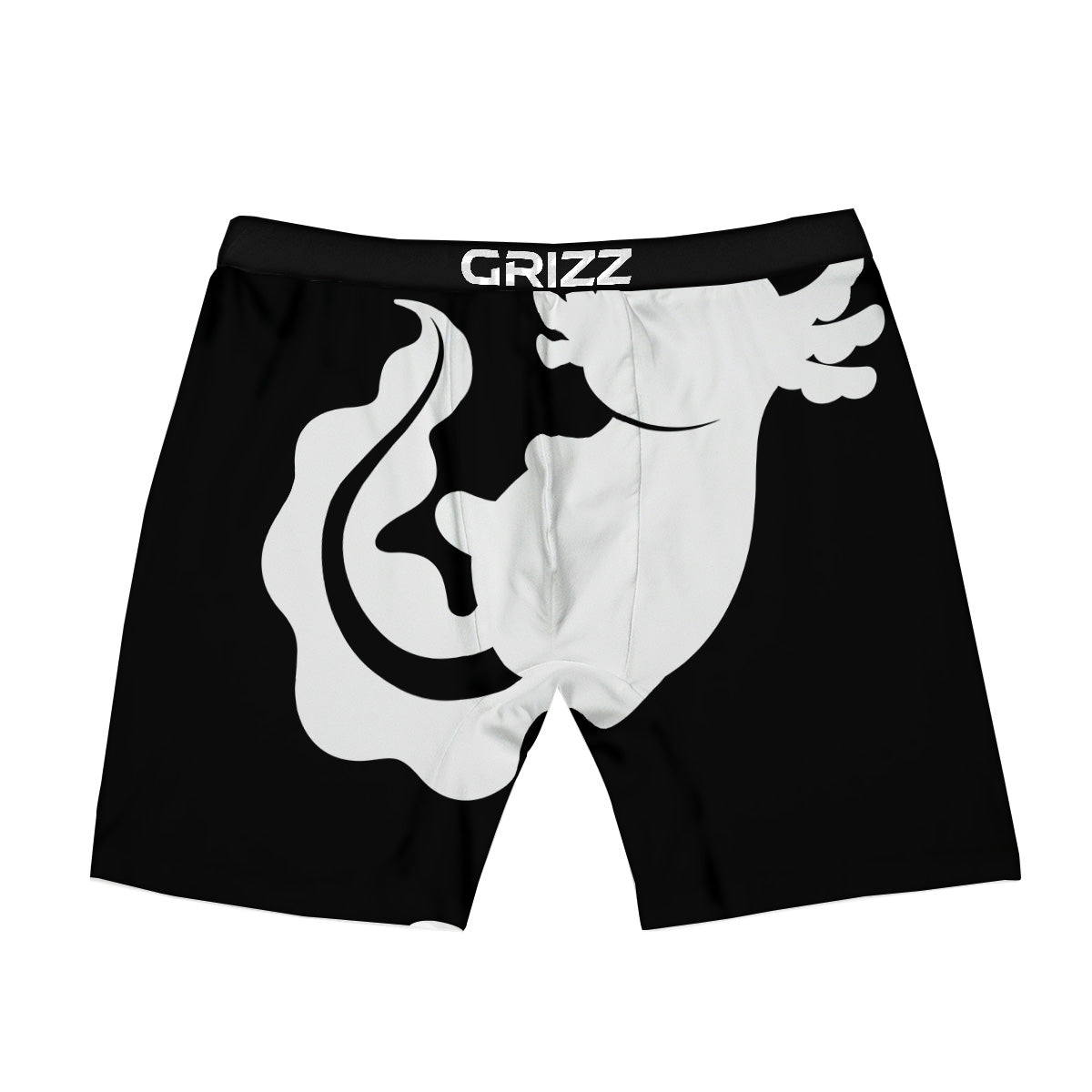 Axolotl White And Black Print Boxer Briefs-grizzshop