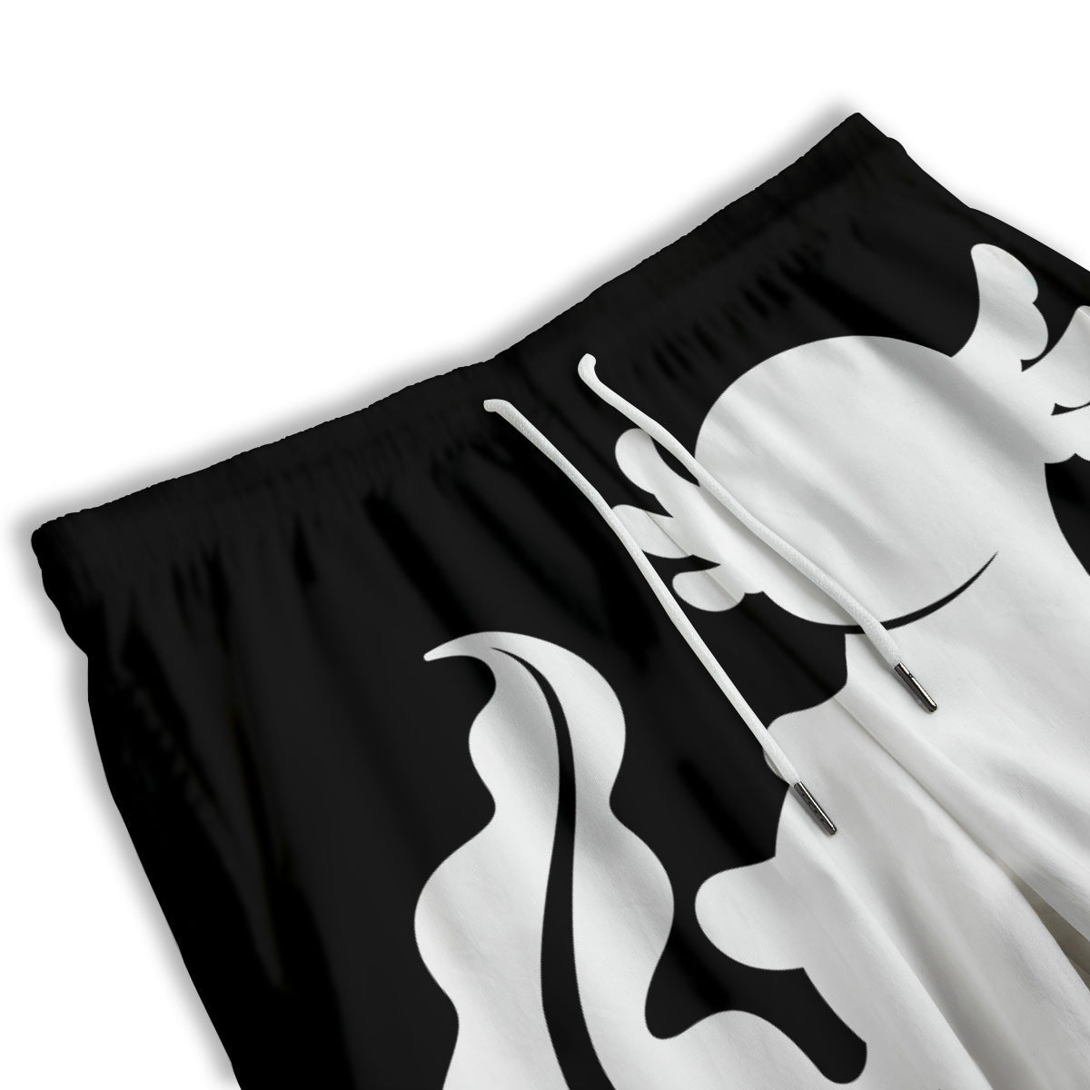 Axolotl White And Black Print Men's Athletic Shorts