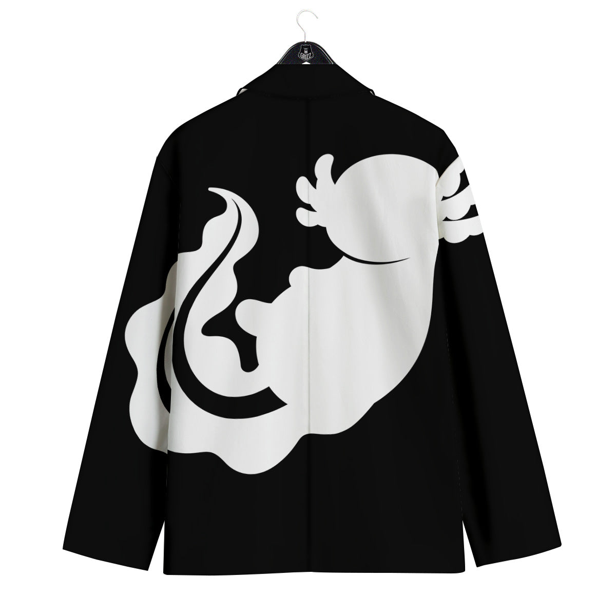 Axolotl White And Black Print Men's Sport Coat-grizzshop