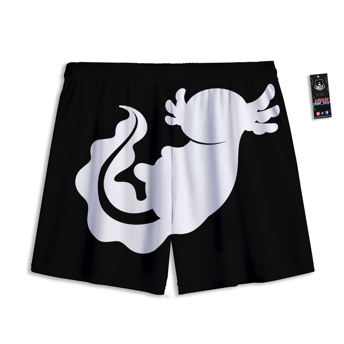 Buffalo Check Dark Grey And Black Print Mesh Shorts