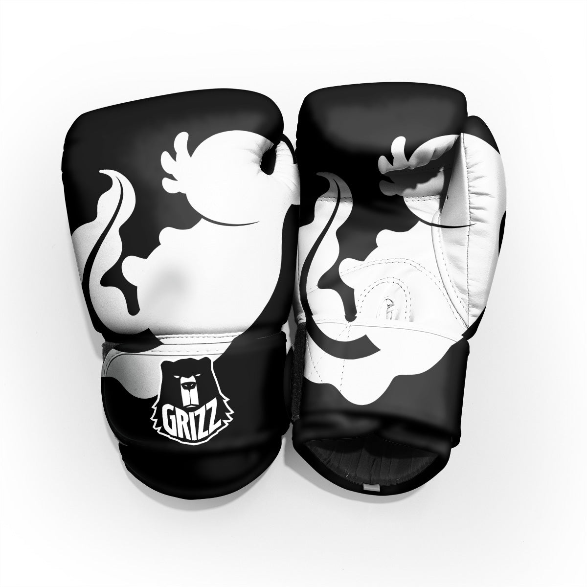 Axolotl White And Black Print Pro Boxing Glove