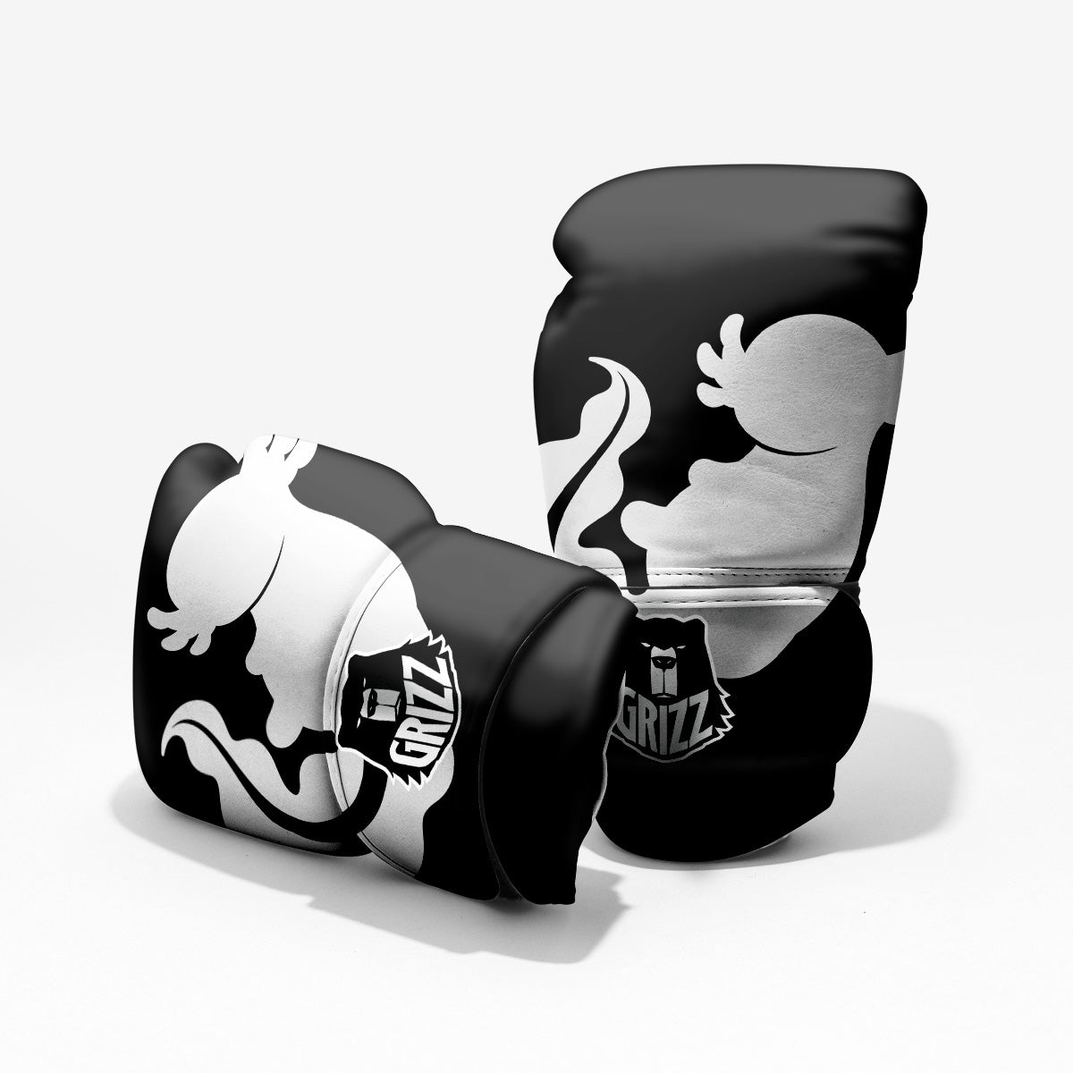 Axolotl White And Black Print Pro Boxing Glove