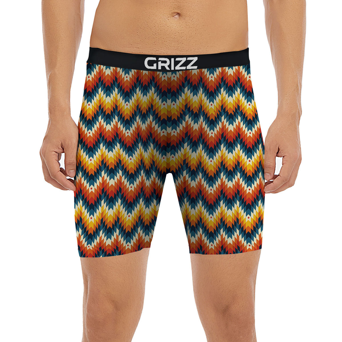 Aztec American Print Pattern Boxer Briefs-grizzshop