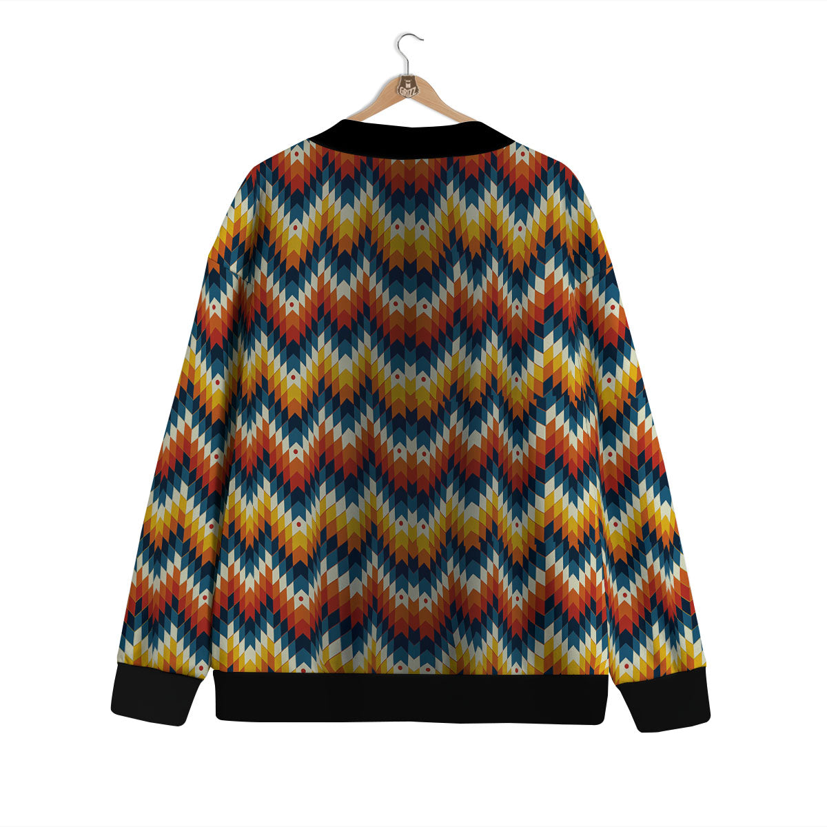 Aztec American Print Pattern Cardigan-grizzshop