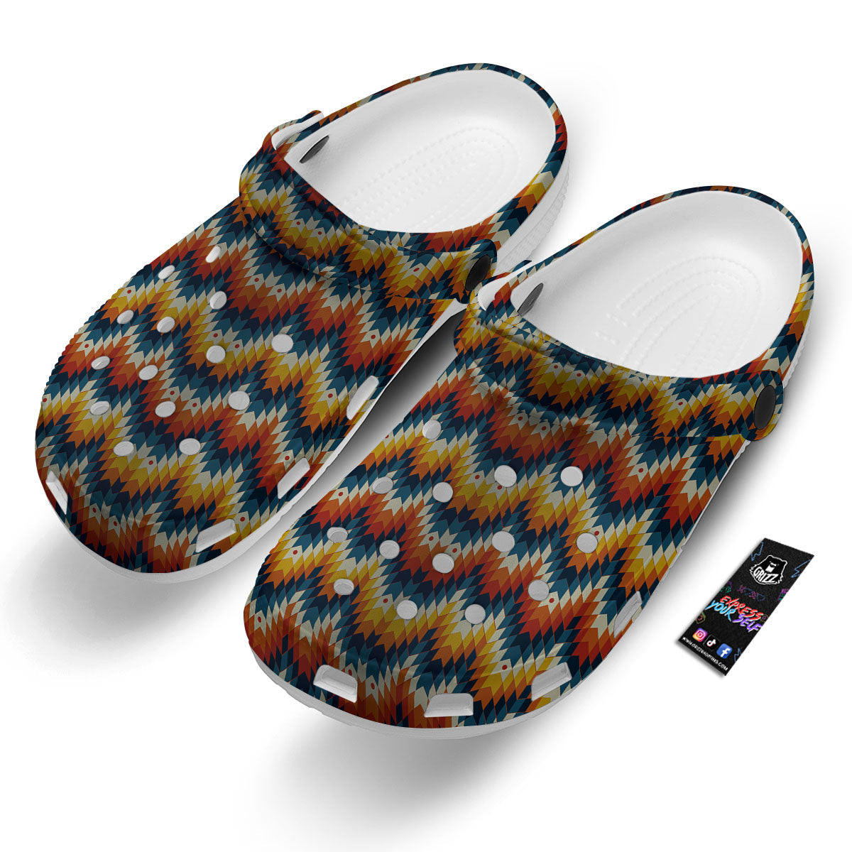 Aztec American Print Pattern Clog-grizzshop