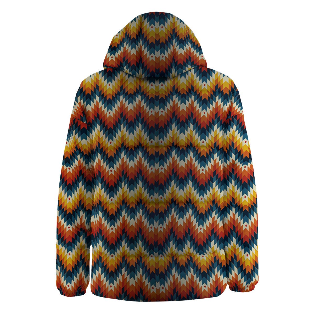 Aztec American Print Pattern Down Jacket-grizzshop