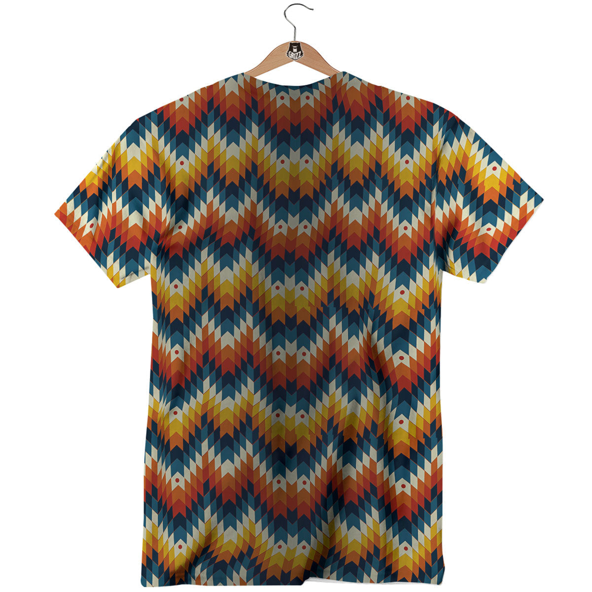 Aztec American Print Pattern T-Shirt-grizzshop