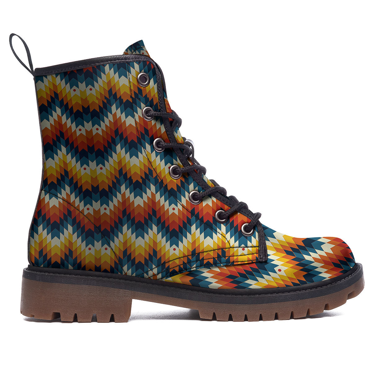 Aztec American Print Pattern Work Boots-grizzshop