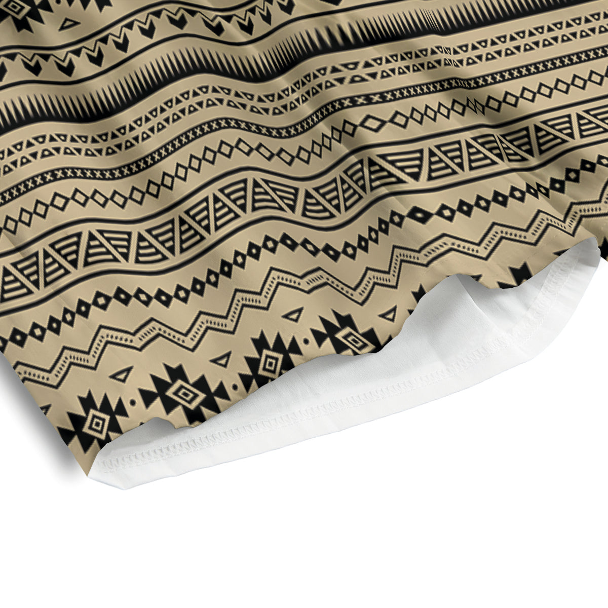 Aztec Beige And Black Print Pattern Men's Athletic Shorts