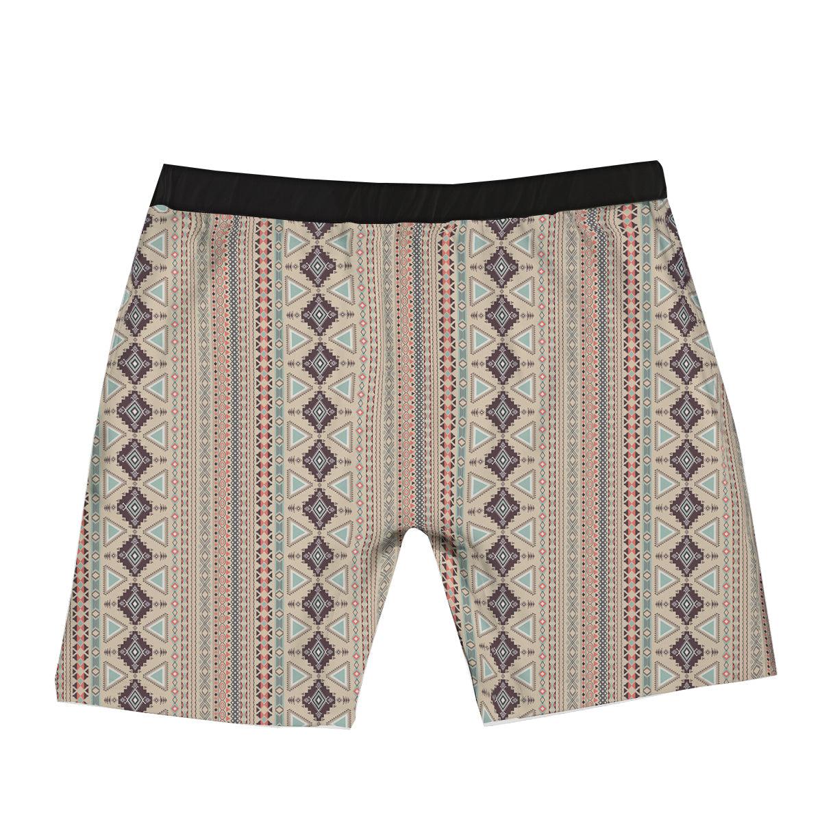 Aztec Beige Print Pattern Boxer Briefs-grizzshop