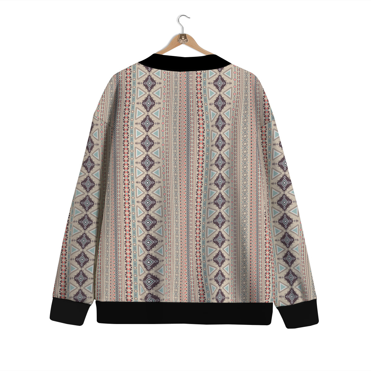 Aztec Beige Print Pattern Cardigan-grizzshop