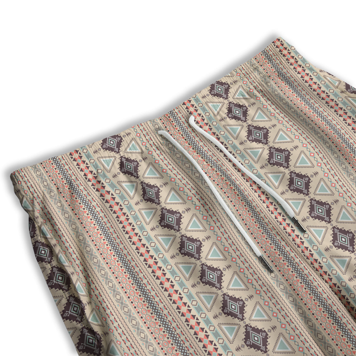Aztec Beige Print Pattern Men's Athletic Shorts