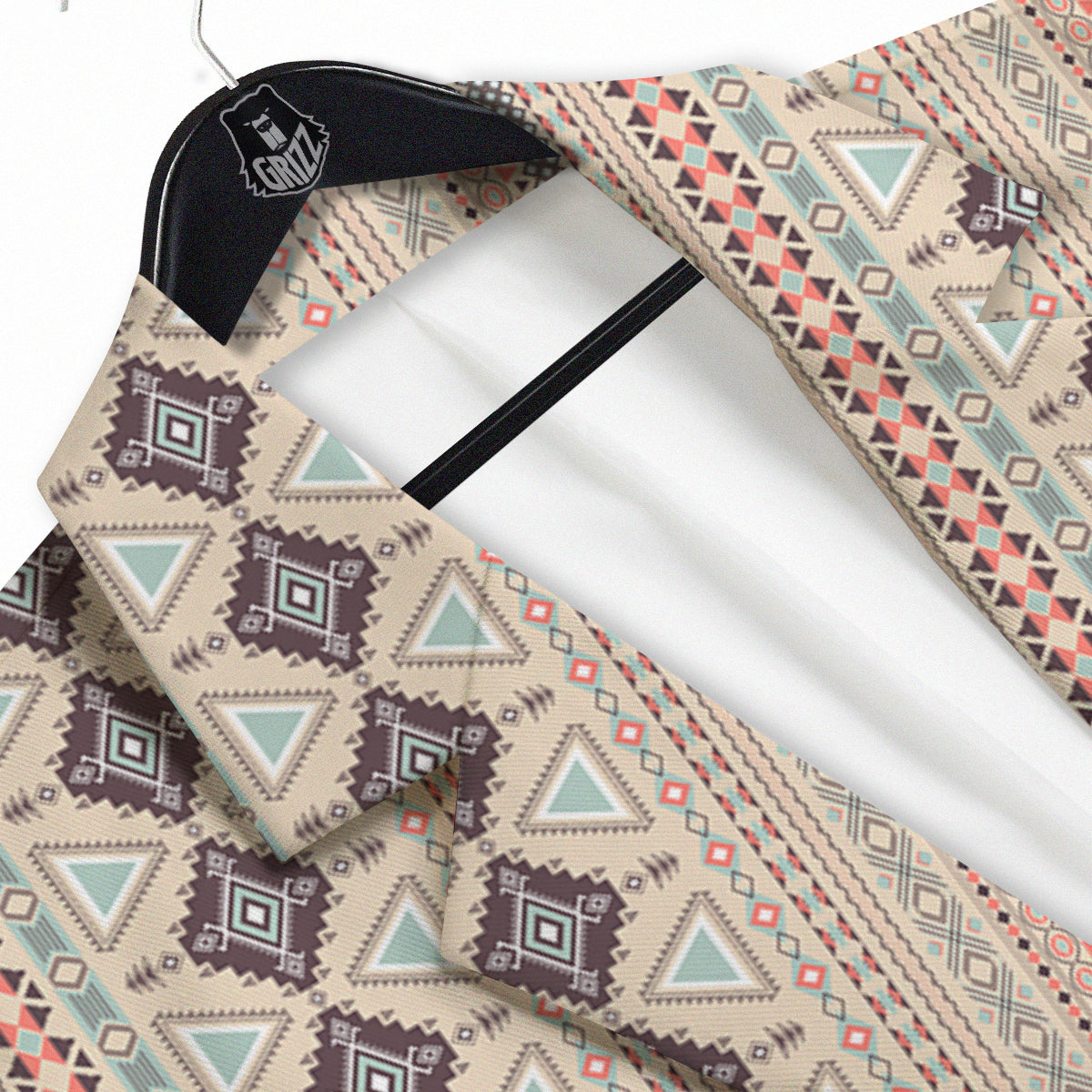 Aztec Beige Print Pattern Men's Sport Coat-grizzshop